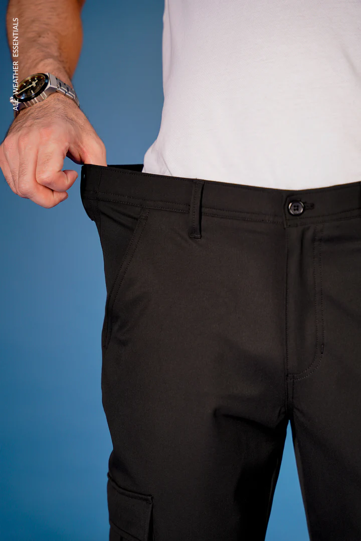 Black All Weather Cargo Stretch Pants - Image 5