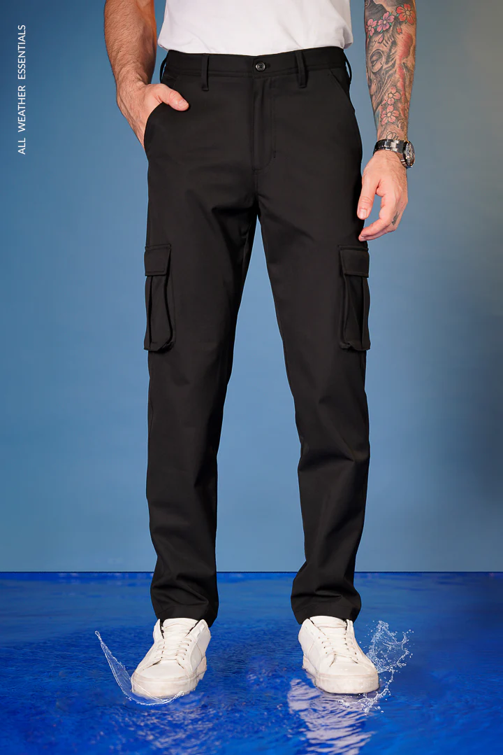 Black All Weather Cargo Stretch Pants - Image 7
