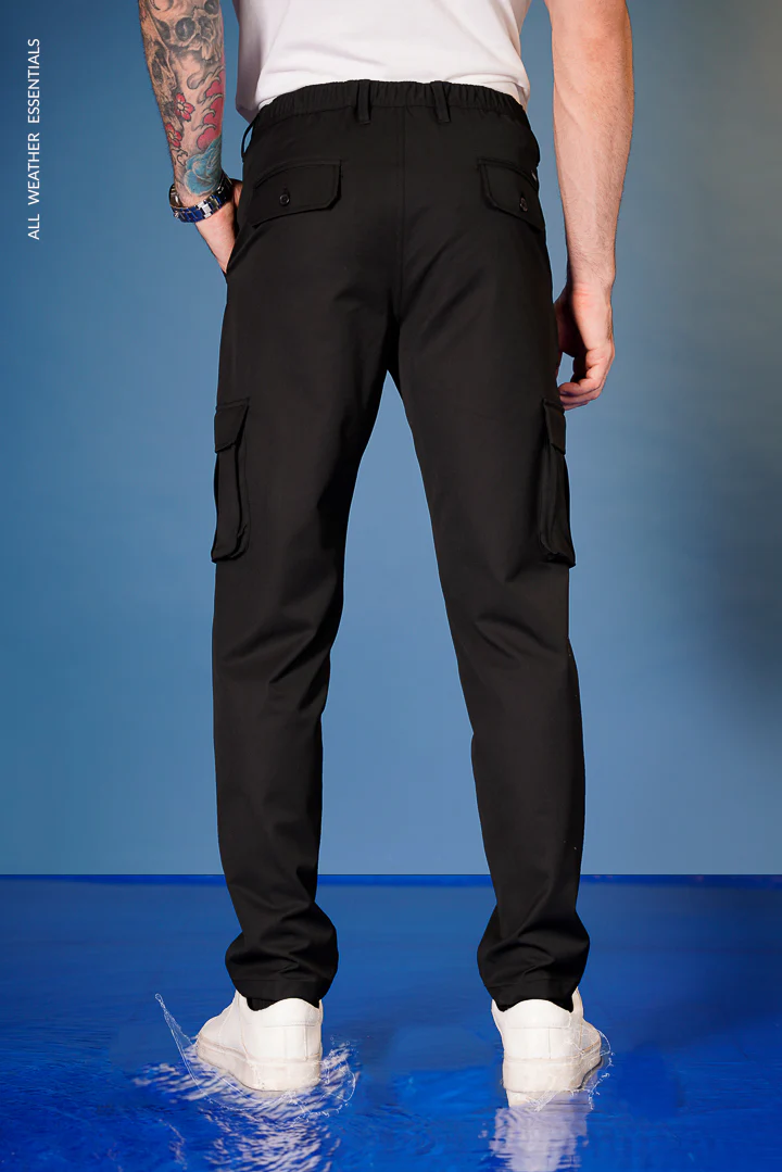 Black All Weather Cargo Stretch Pants - Image 9