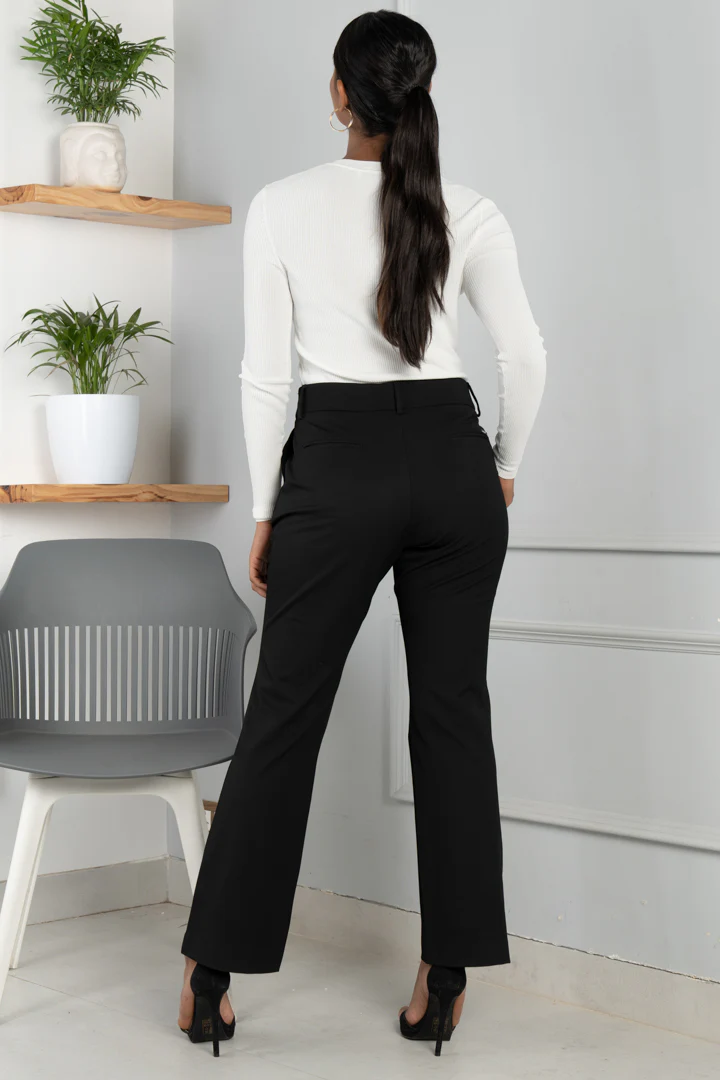 Black All Weather Stretch Pants - Women - Image 7