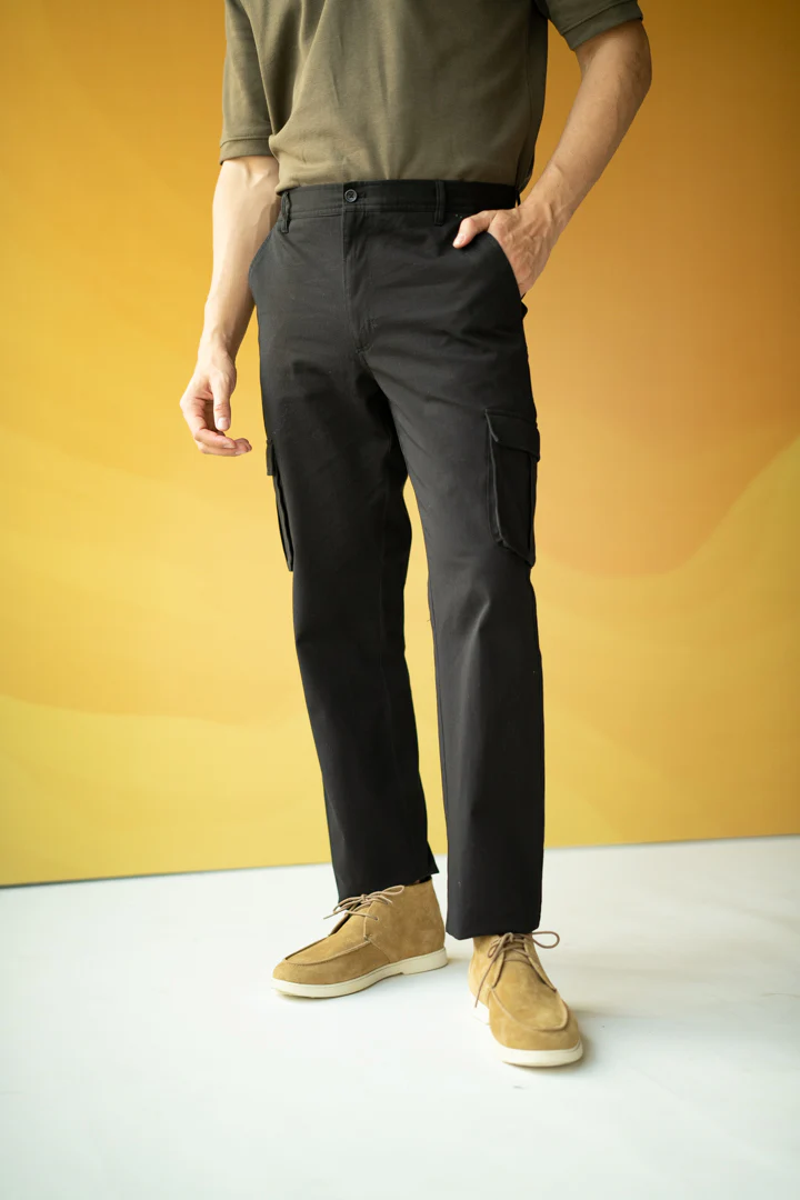 Black Shadow Stretch Cargo Pants - Image 5