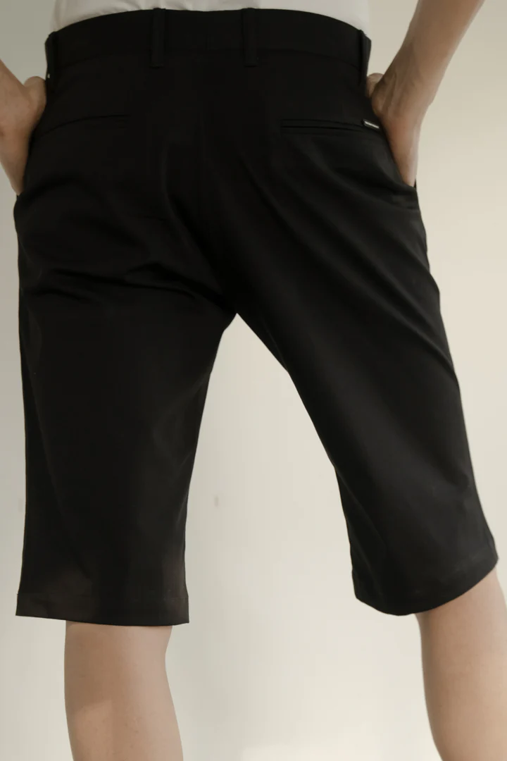 Black Shadow Stretch Chino Shorts - Image 4
