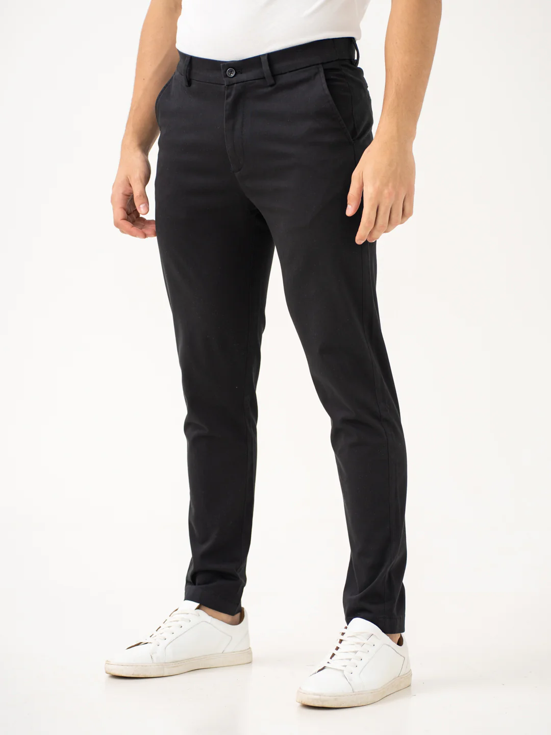 Box Black Slim Fit Stretch Chinos - Image 10