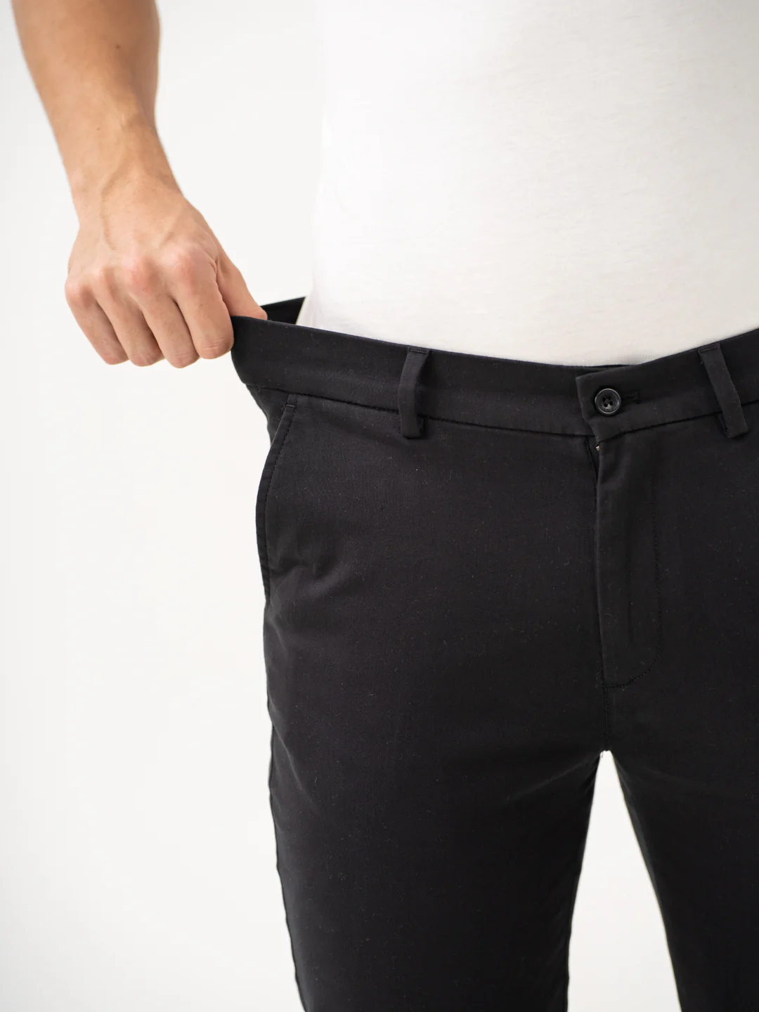 Box Black Slim Fit Stretch Chinos - Image 5