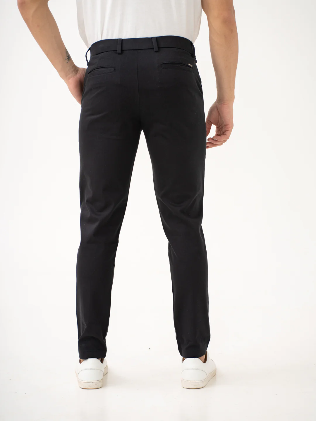 Box Black Slim Fit Stretch Chinos - Image 9
