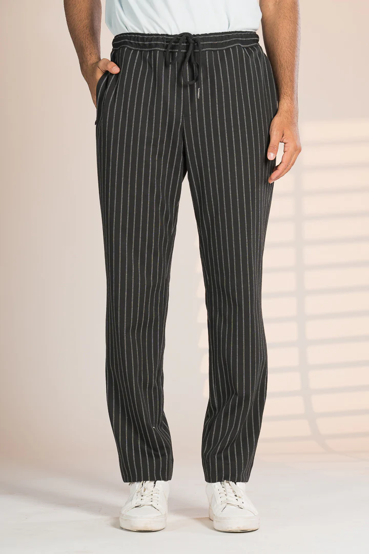 Black Stripe Power-Stretch Joggers - Image 7