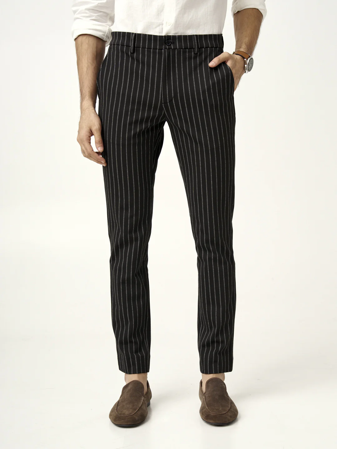 Black Stripe Power-Stretch Pants - Image 3