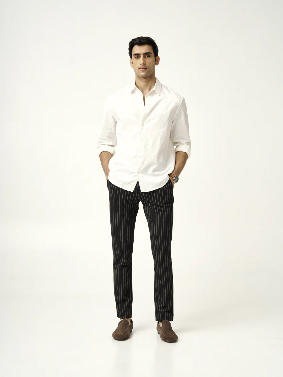 Black Stripe Power-Stretch Pants - Image 5