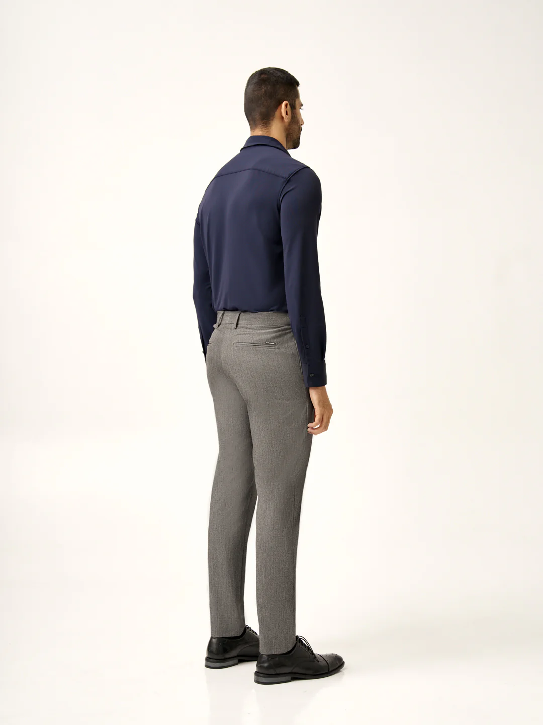 Black & White Textured All Weather Stretch Pants - Image 8