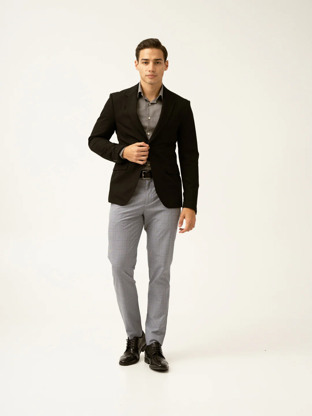 Blue Black Houndstooth Checks Formal Pants - Image 11