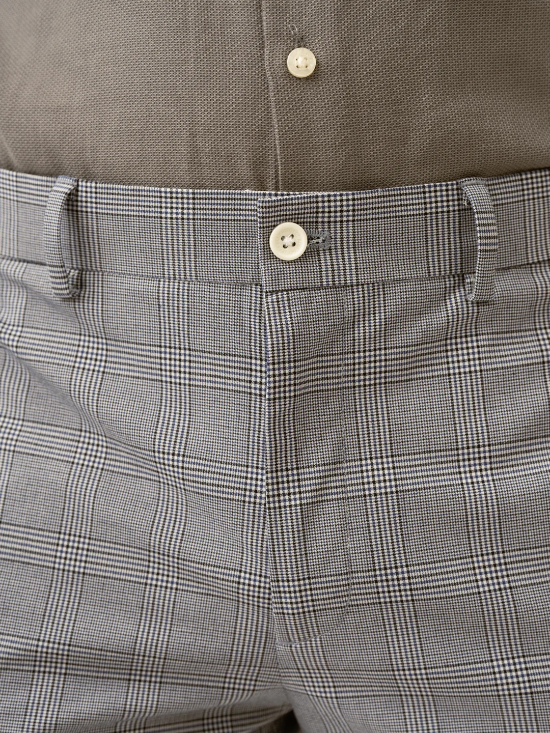 Blue Black Houndstooth Checks Formal Pants - Image 7
