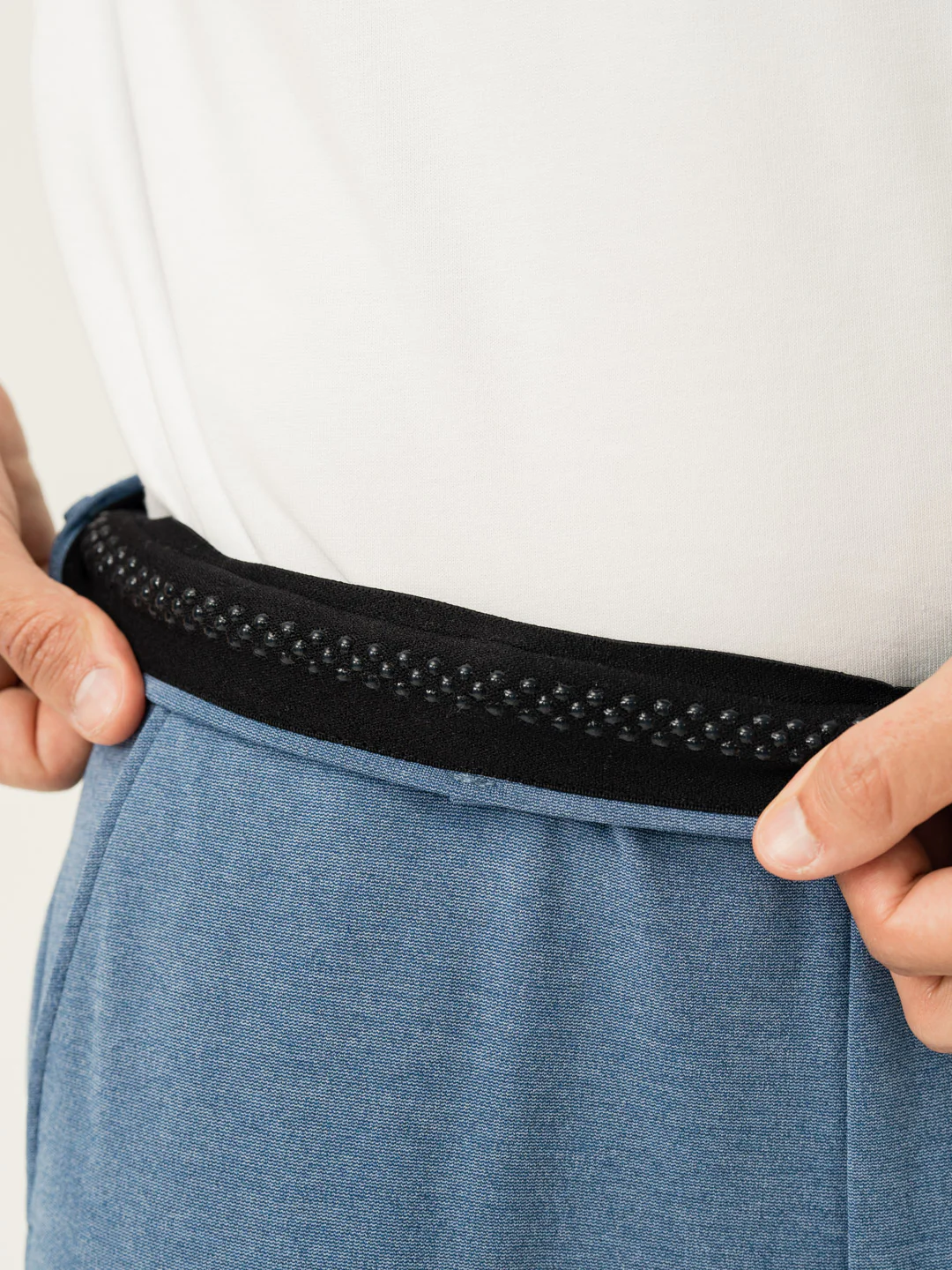 Tidal Blue Melange Slim Fit Power Stretch Pants - Image 5