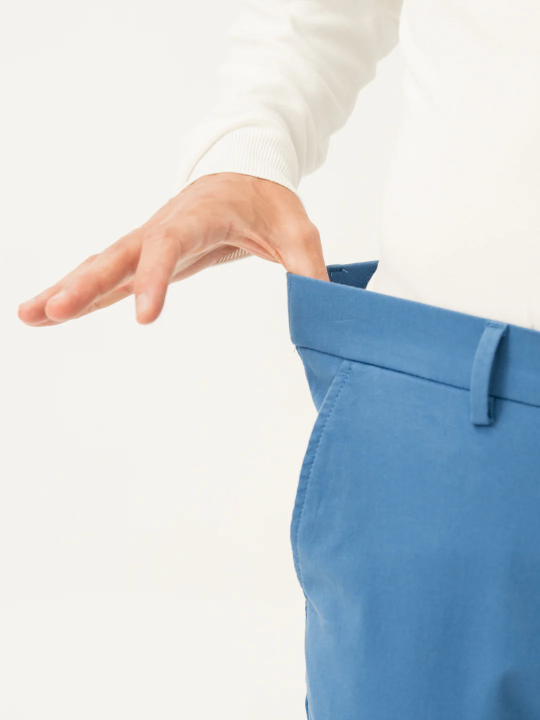 Track Blue Slim Fit Stretch Chinos - Image 4