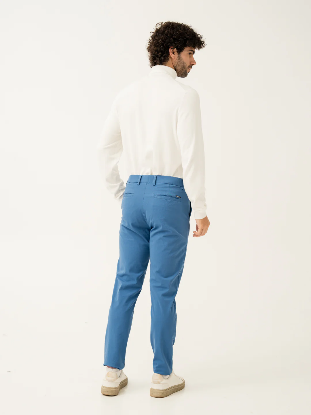 Track Blue Slim Fit Stretch Chinos - Image 7