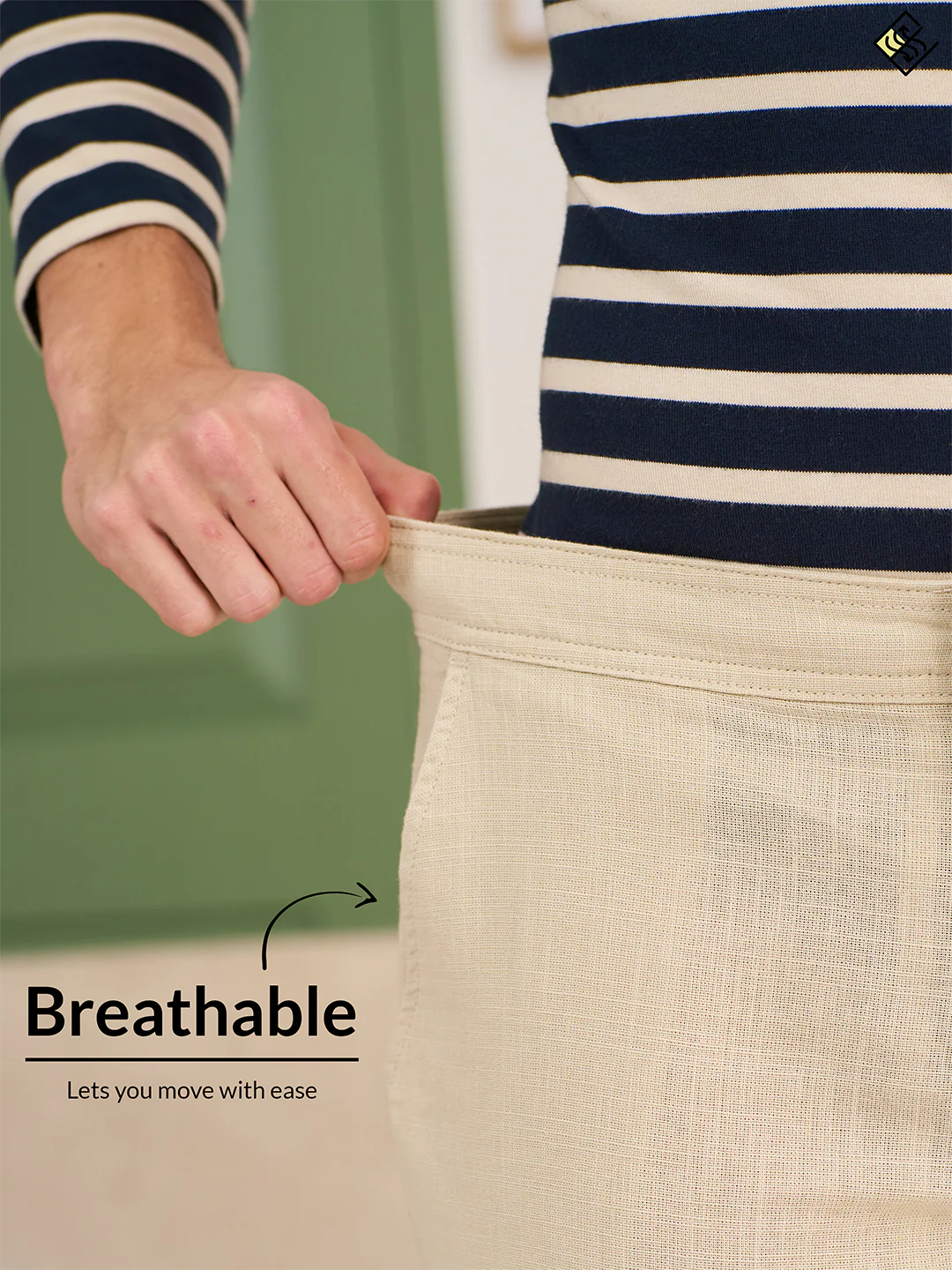 Bondi Beige All Day Lounge Cotton Pants - Image 7