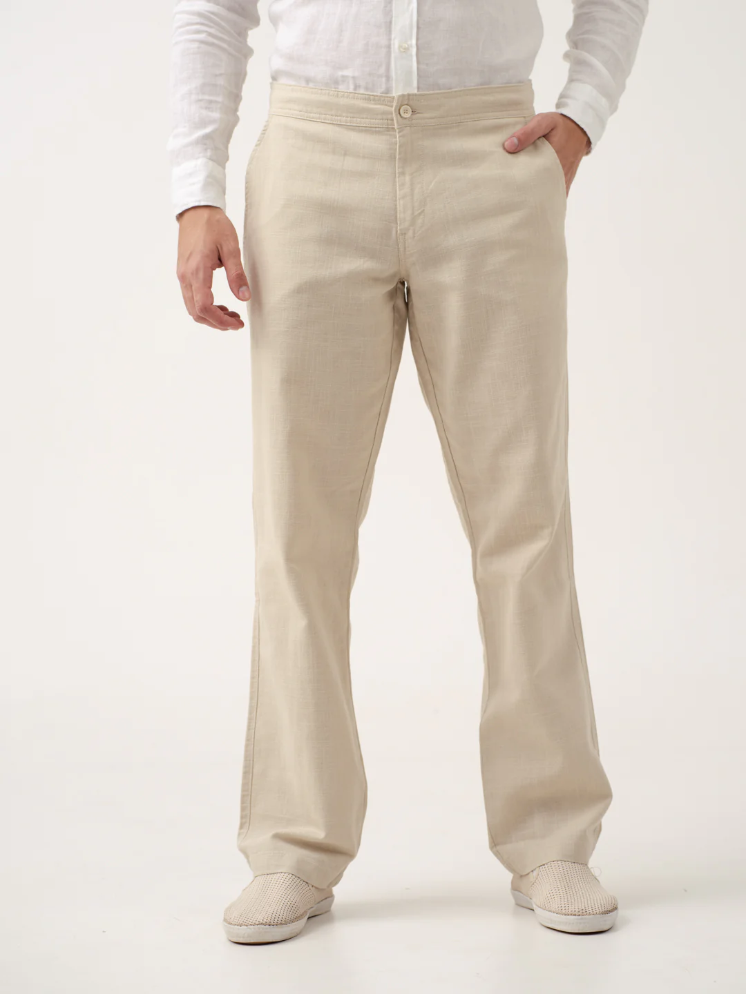 Bondi Beige All Day Lounge Cotton Pants - Image 8