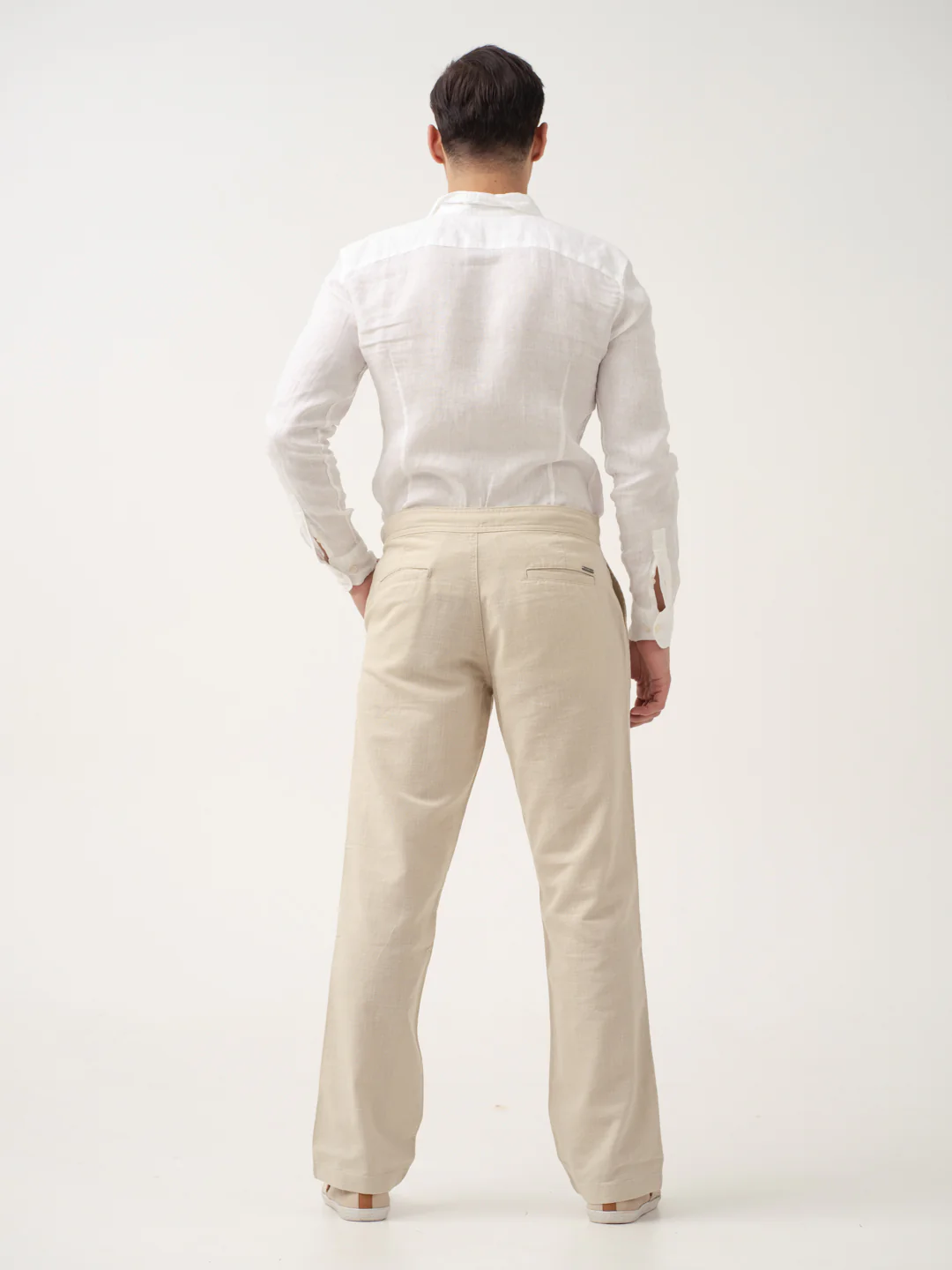 Bondi Beige All Day Lounge Cotton Pants - Image 9