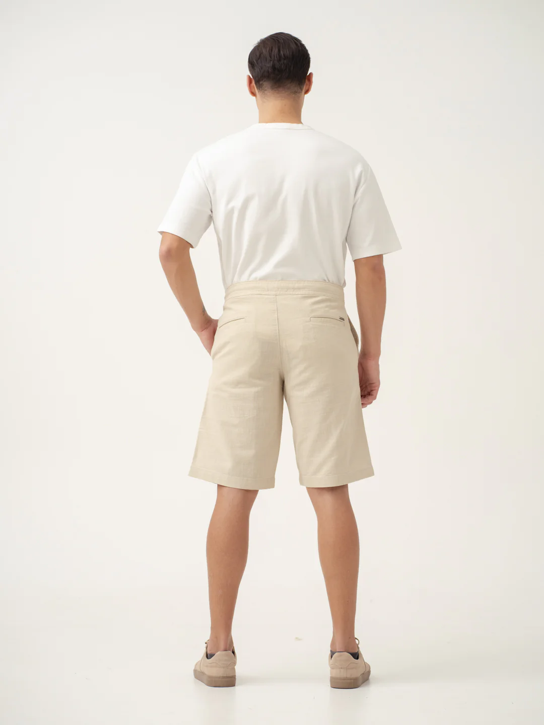 Bondi Beige All Day Lounge Cotton Shorts - Image 4