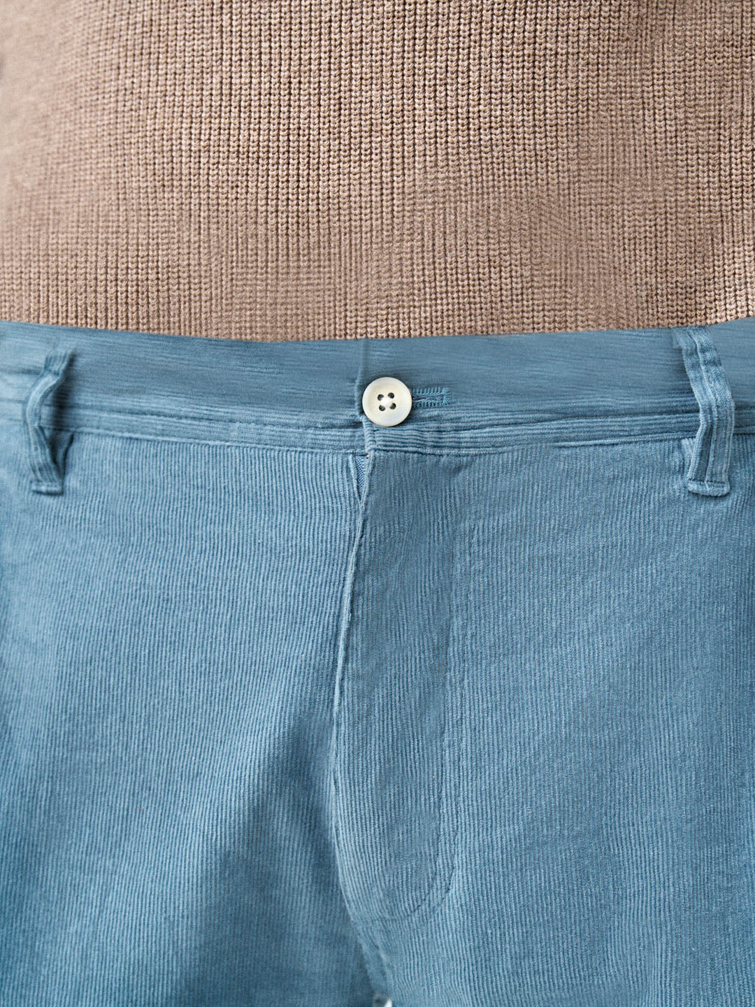 BoraBora Blue Corduroy Stretch Cargo Pants - Image 7