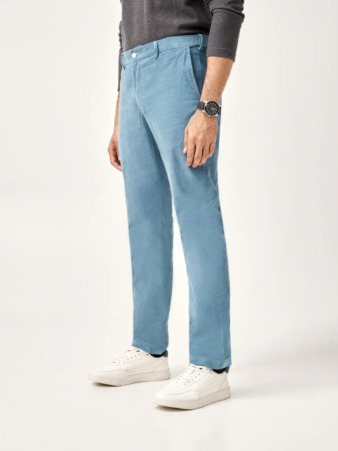BoraBora Blue Corduroy Stretch Pants - Image 8