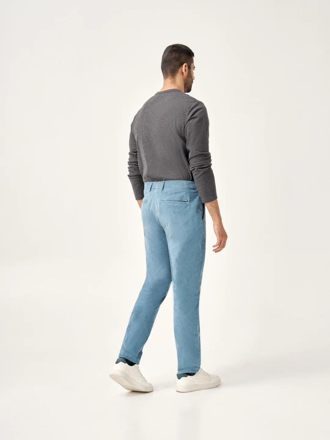 BoraBora Blue Corduroy Stretch Pants - Image 9