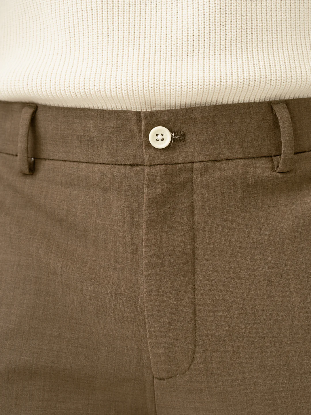 Boston Brown Melange Merino Wool Pants - Image 11
