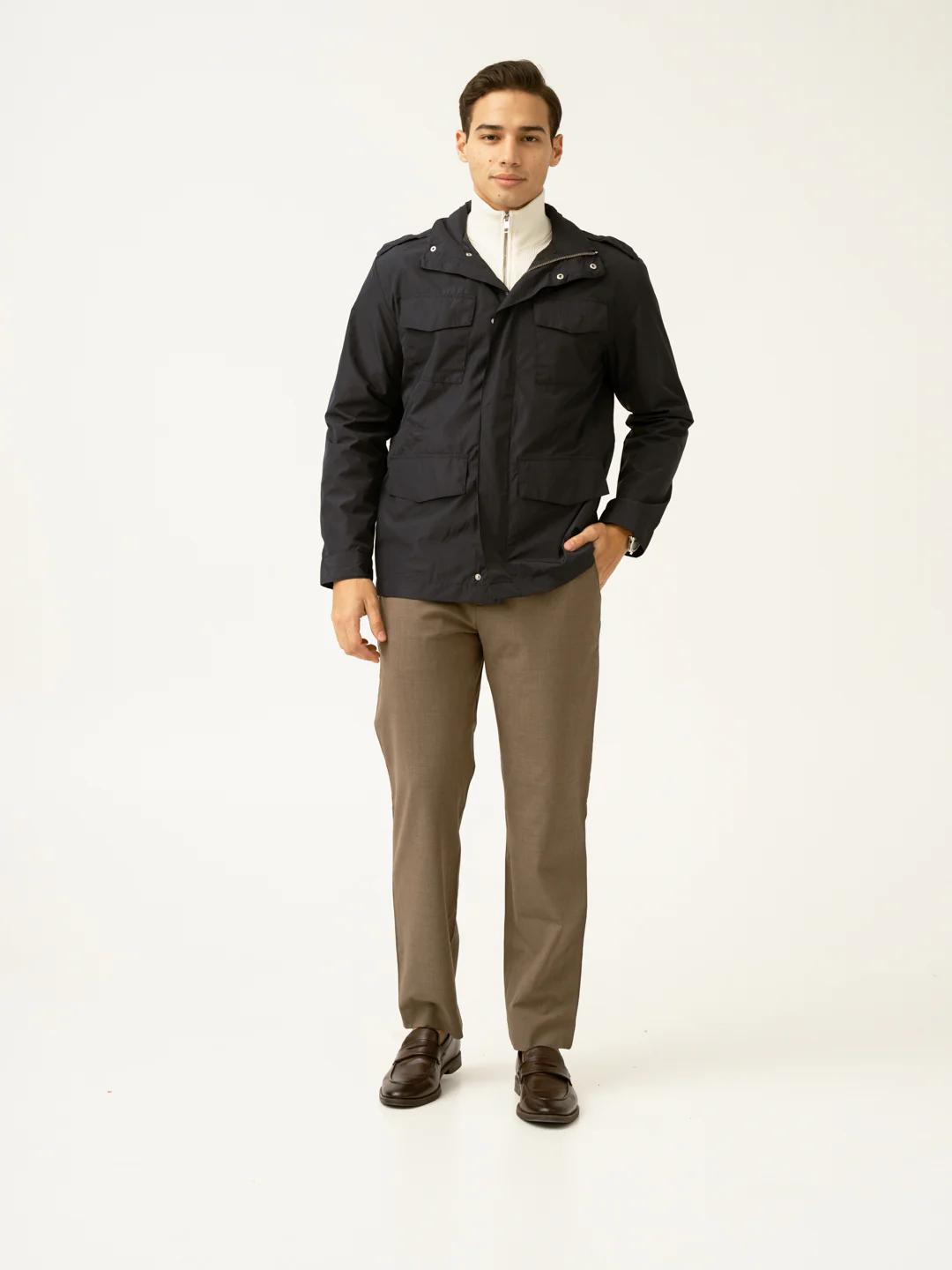 Boston Brown Melange Merino Wool Pants - Image 5