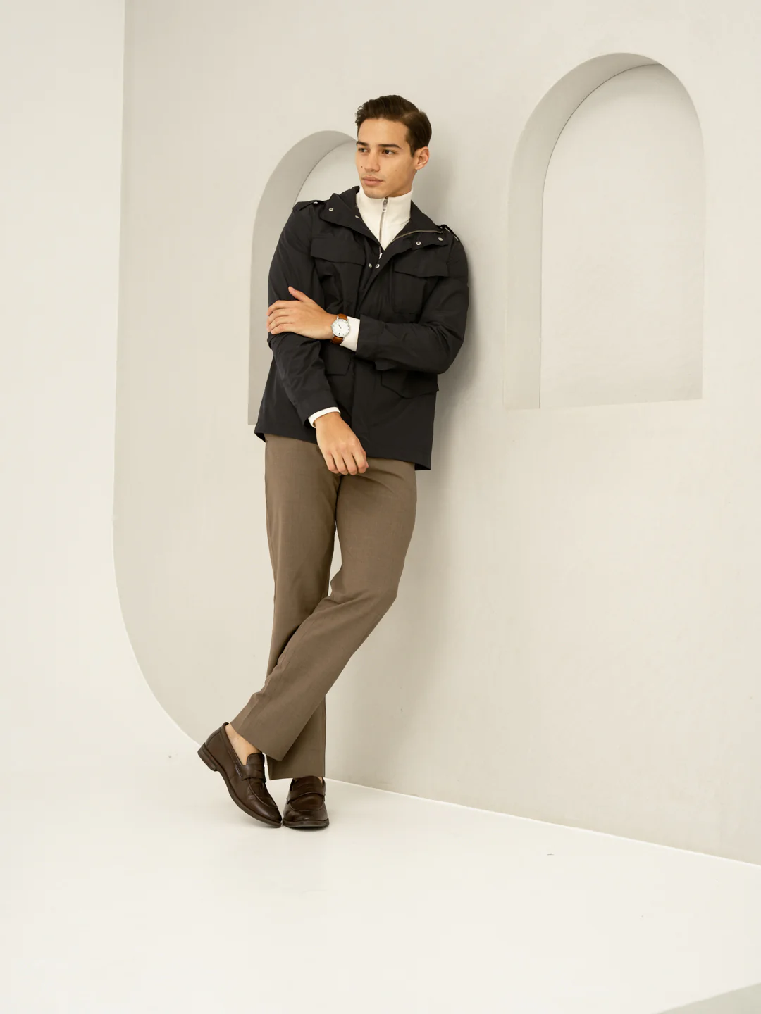 Boston Brown Melange Merino Wool Pants - Image 9