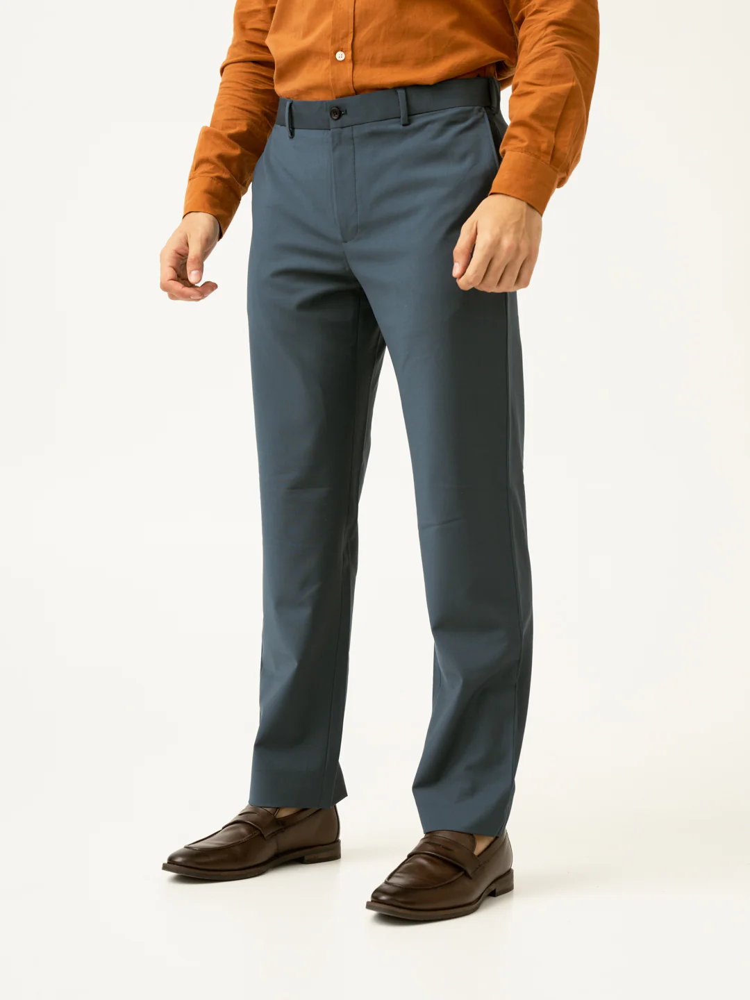 Bottle Green Merino Wool Pants - Image 10