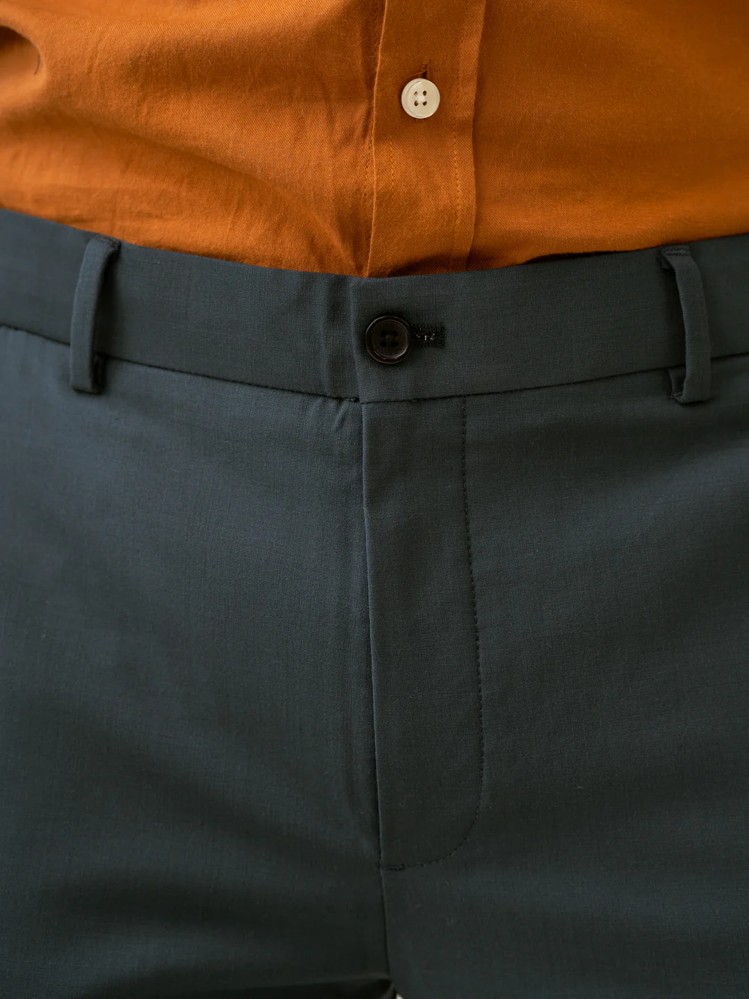 Bottle Green Merino Wool Pants - Image 5