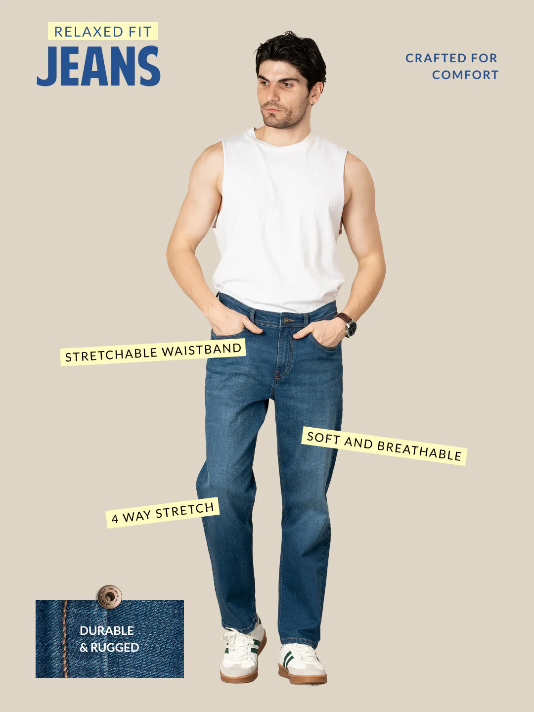 Breaker Blue Relaxed Fit Jeans - Image 3