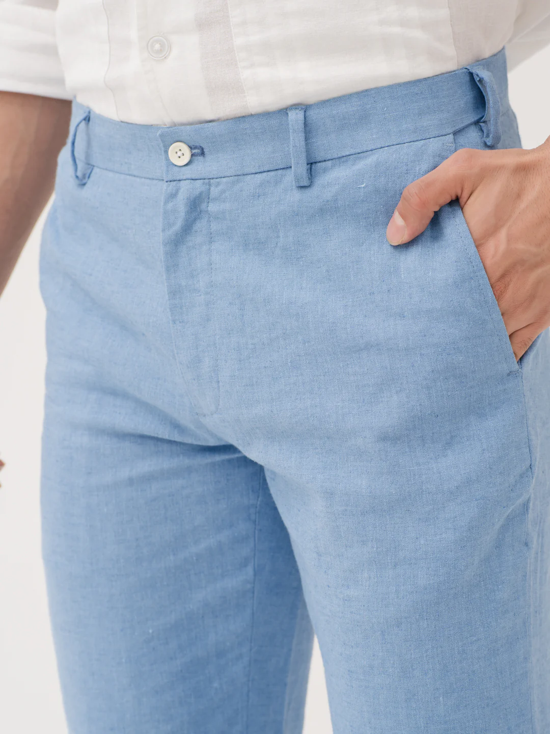 Breatheloop Blue Linen Sorona Pants - Image 8