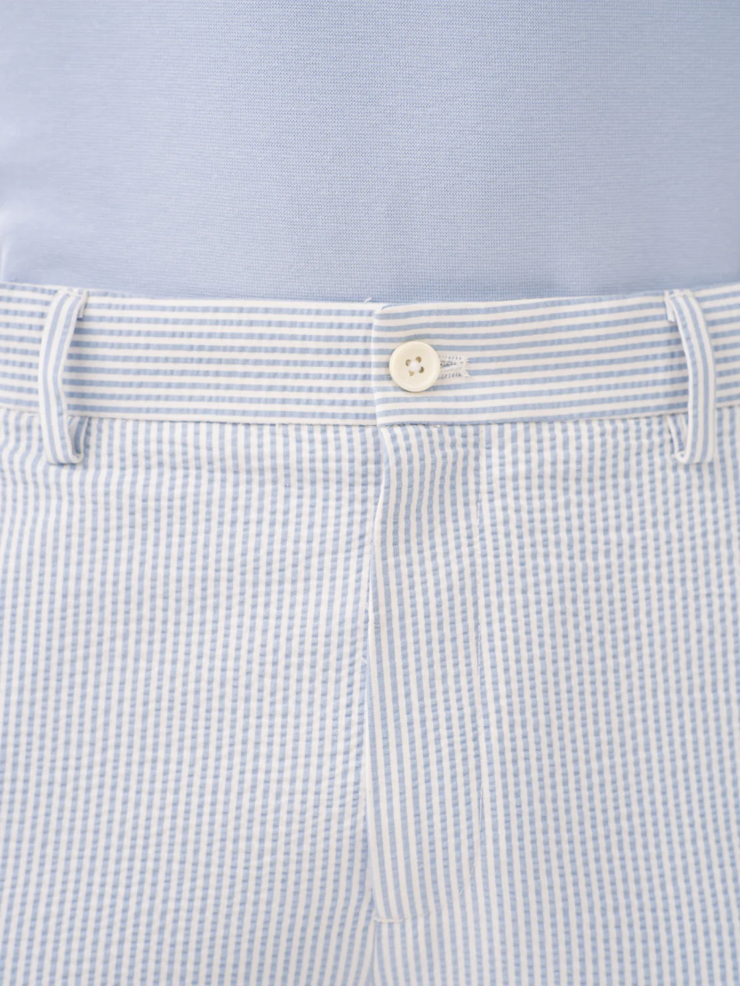 Breeze Blue Stripes Seersucker Chino Shorts - Image 11