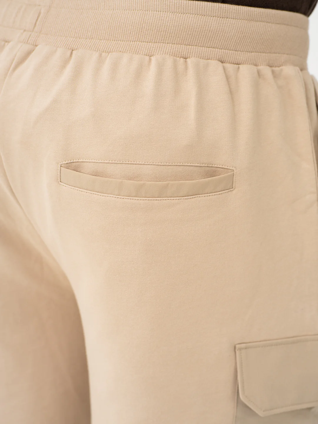 Brew Beige Relaxed Fit Cargo Sweatshorts - Image 11