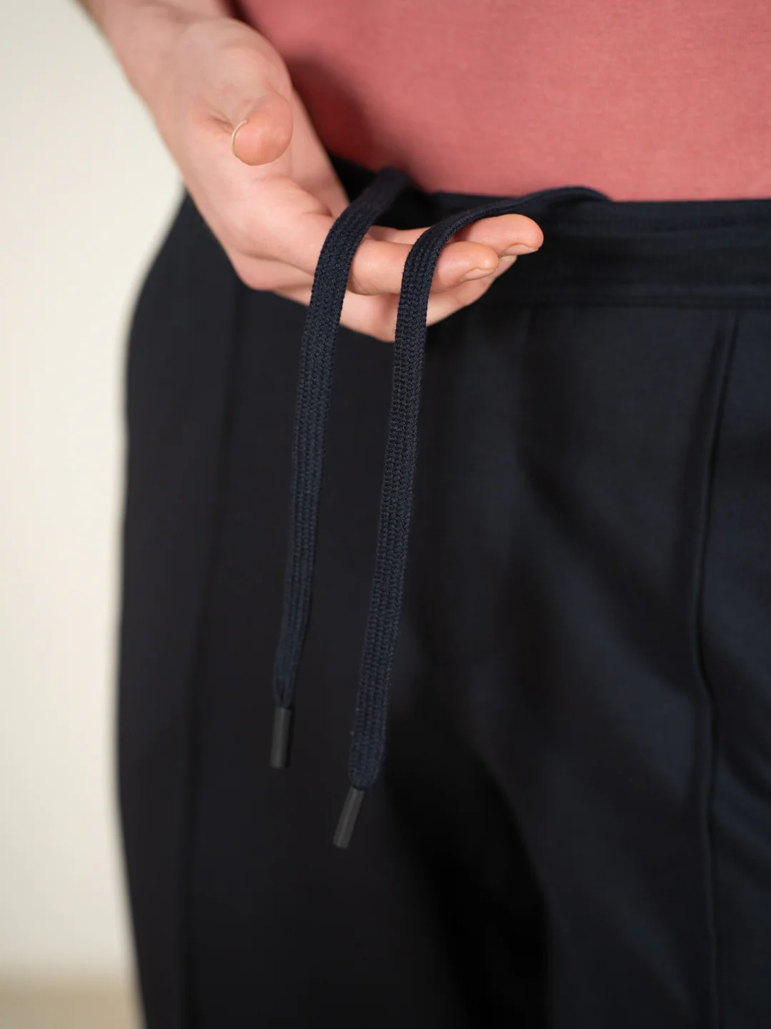 Brooke Navy Relaxed Fit Power Stretch Korean Pintuck Pants - Image 6