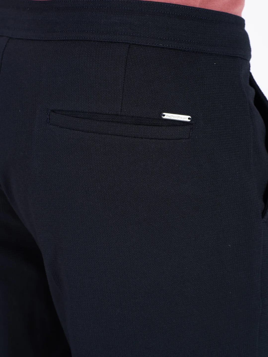 Brooke Navy Relaxed Fit Power Stretch Korean Pintuck Pants - Image 7