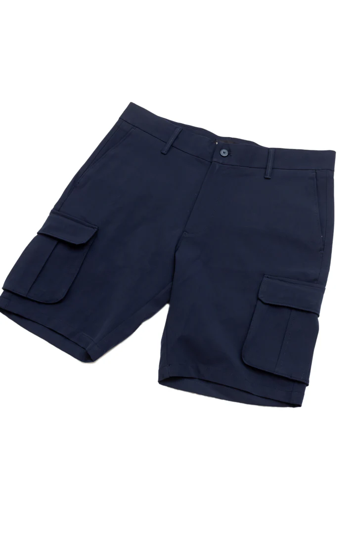 Eco Navy Stretch Cargo Shorts - Image 7