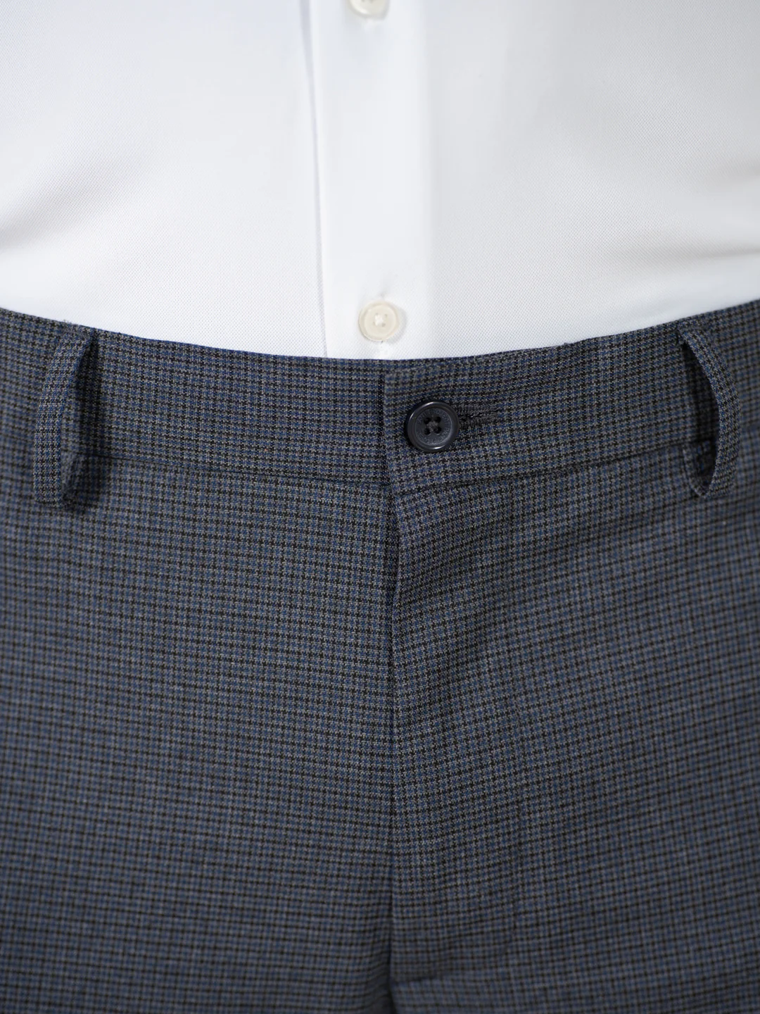 Bulldog Grey Houndstooth Relaxed Fit Stretch Formal Pants - Image 10
