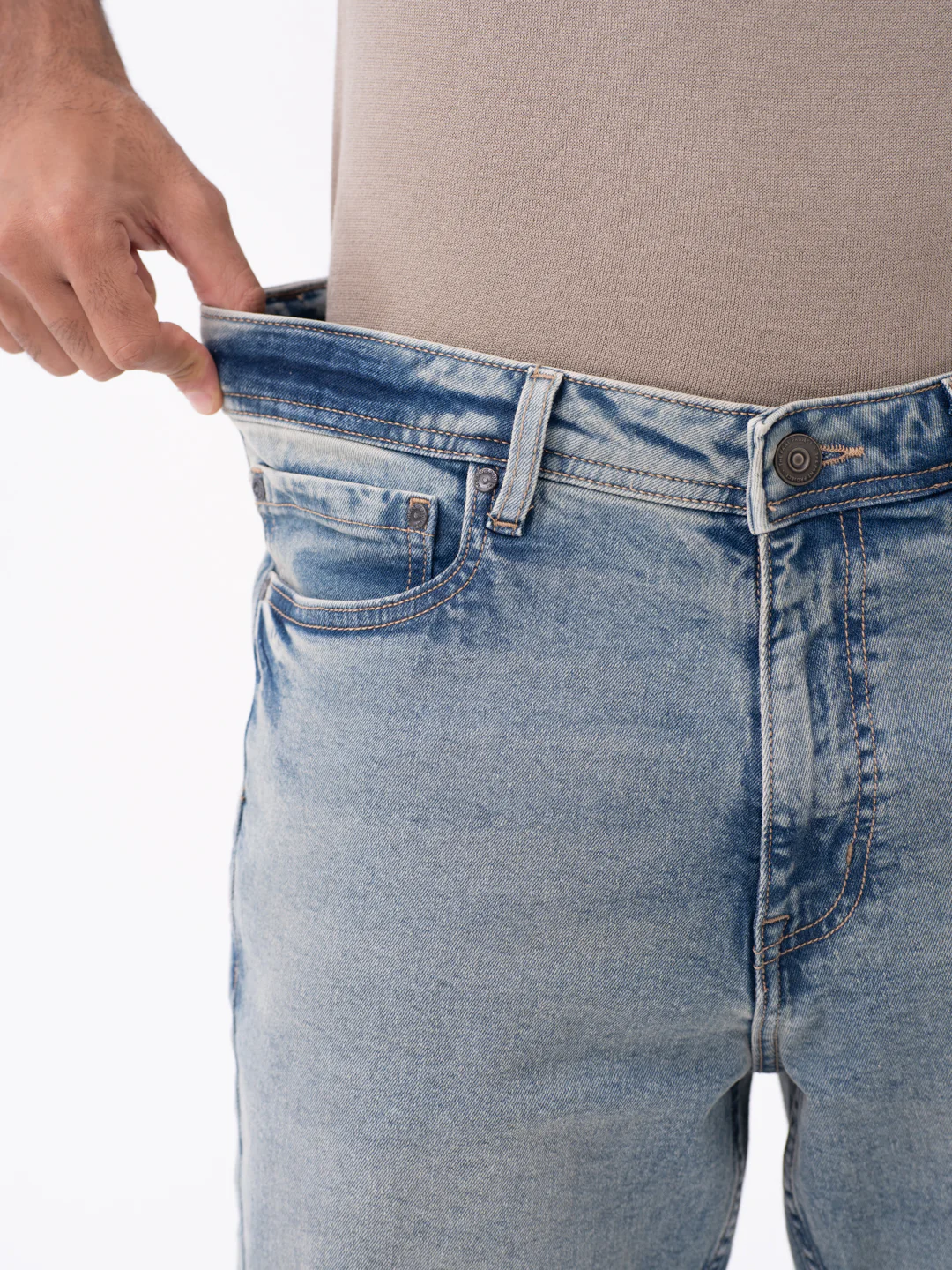 Burnt Vintage Blue Relaxed Fit Jeans - Image 4