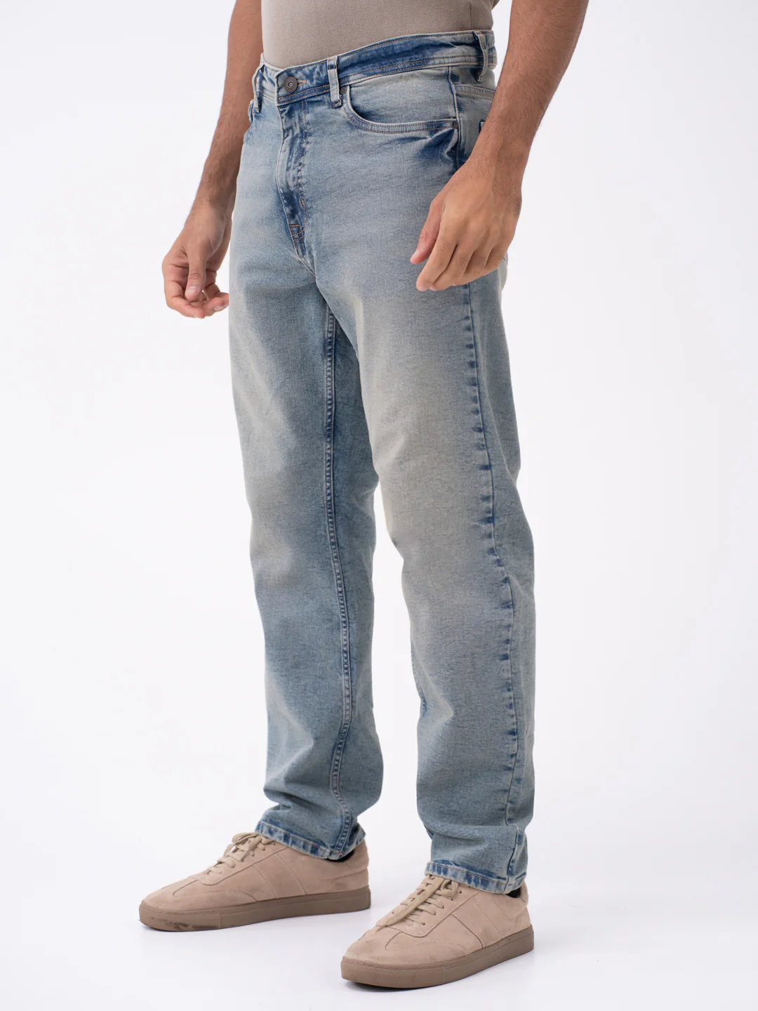 Burnt Vintage Blue Relaxed Fit Jeans - Image 8