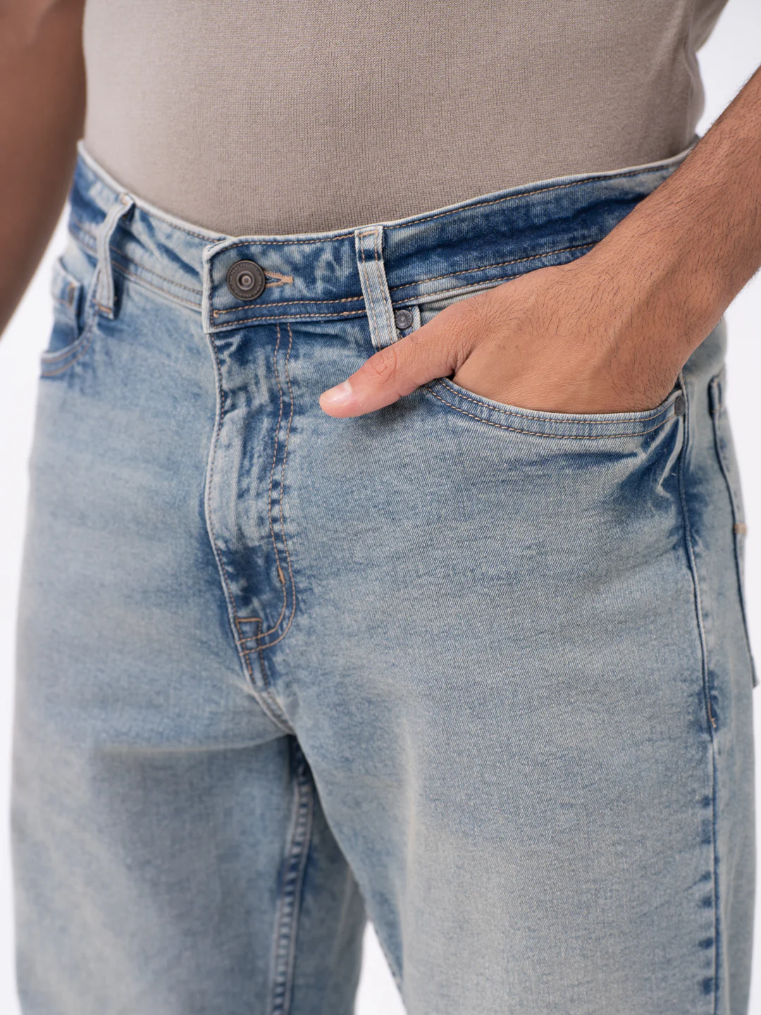 Burnt Vintage Blue Relaxed Fit Jeans - Image 9