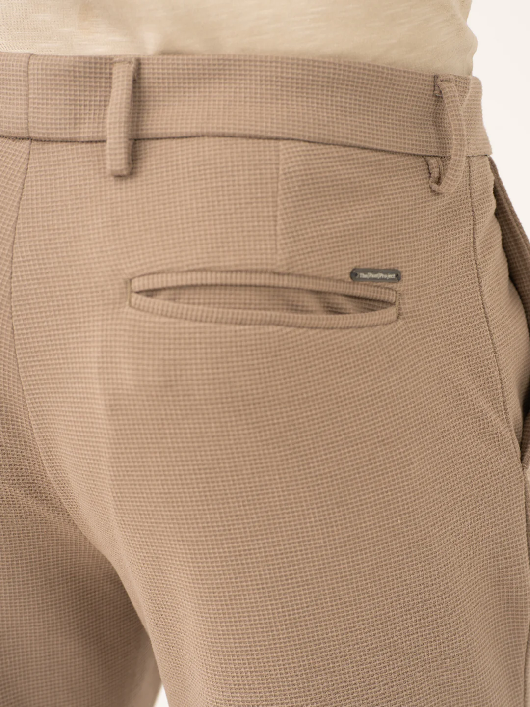 Byte Beige Waffle Textured Power-Stretch Pants - Image 7
