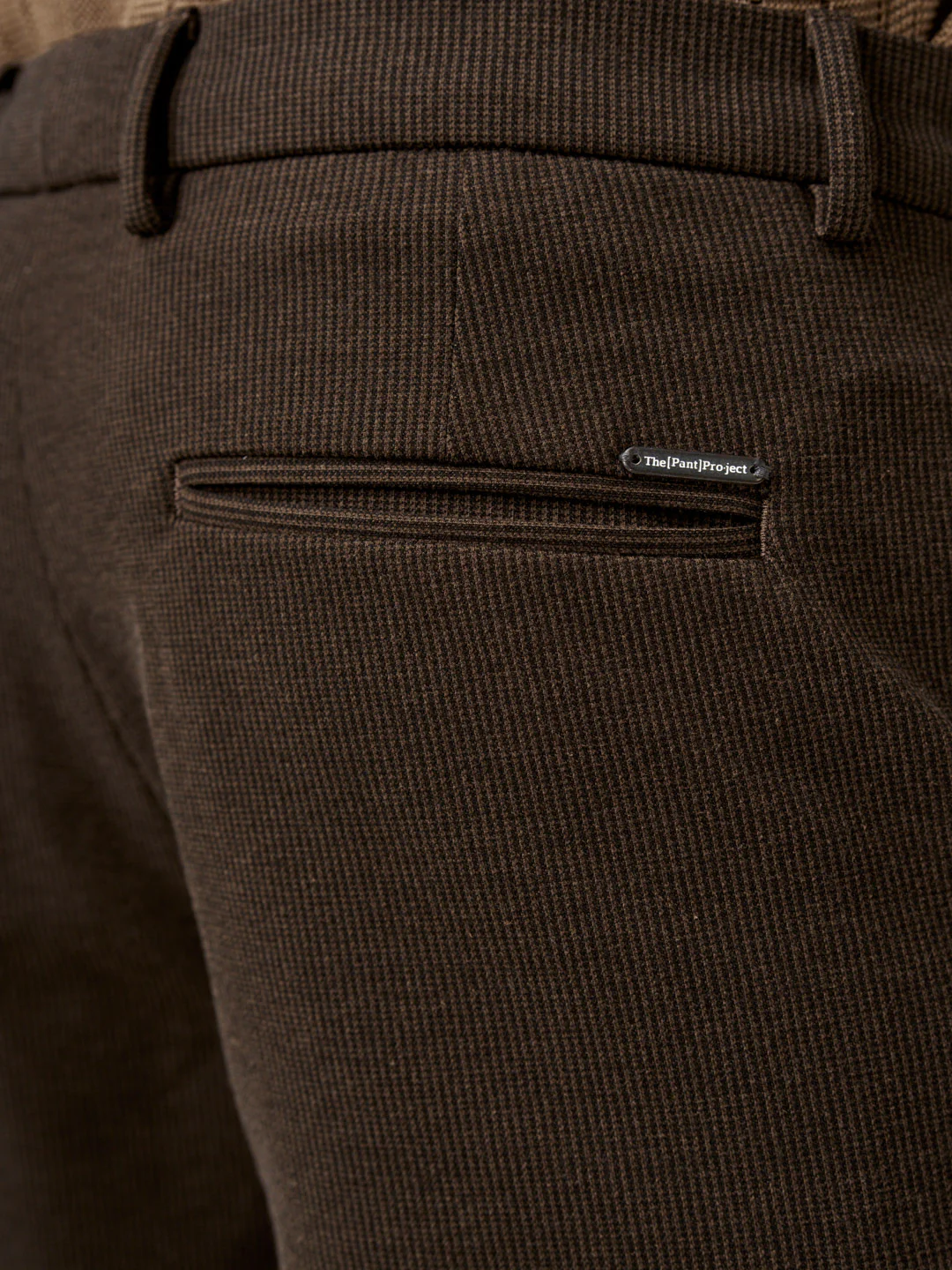 Walnut Brown Houndstooth Power-Stretch Pants - Image 7