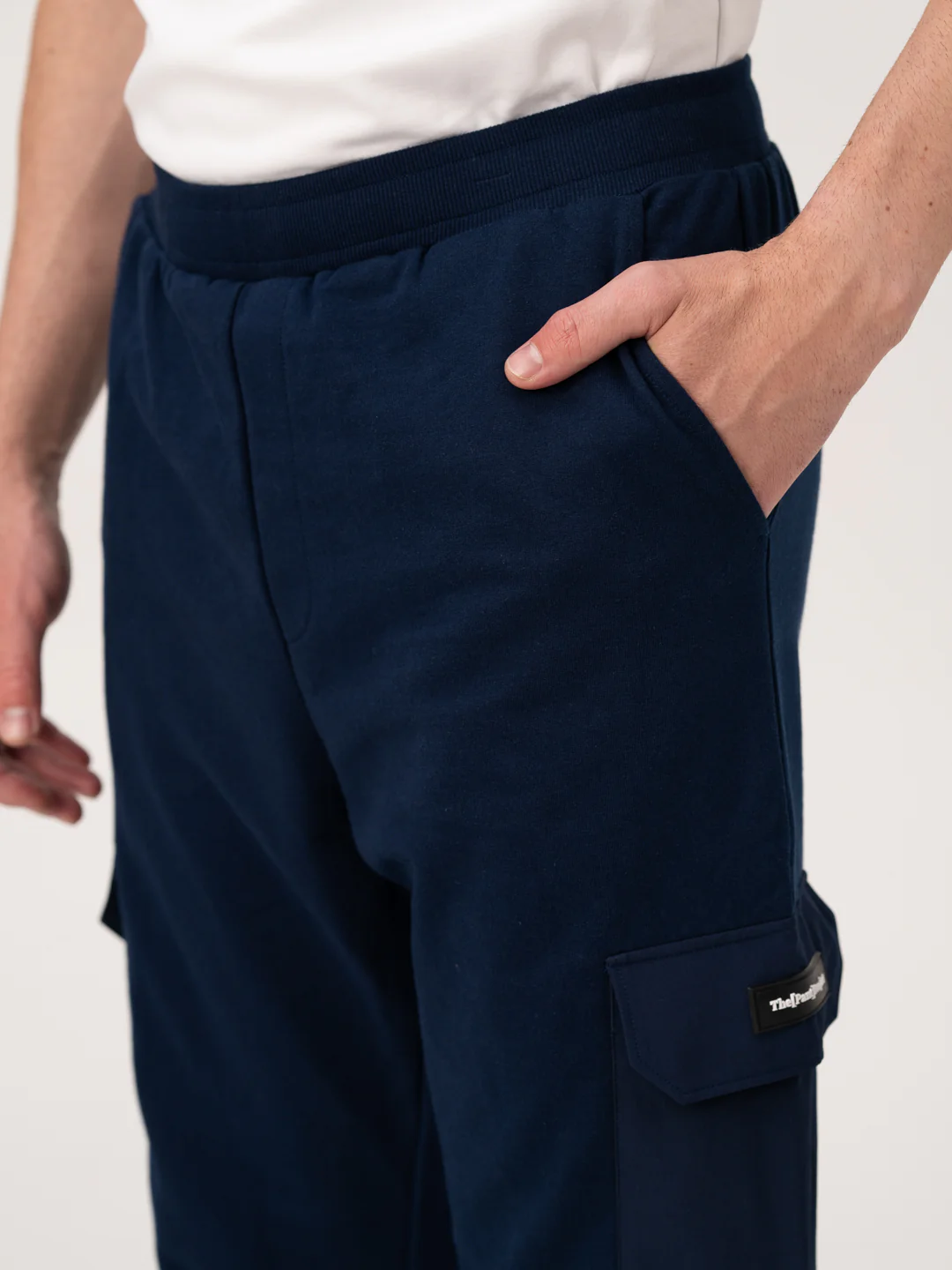 Calm Navy Relaxed Fit Cargo Sweatpants - Image 7