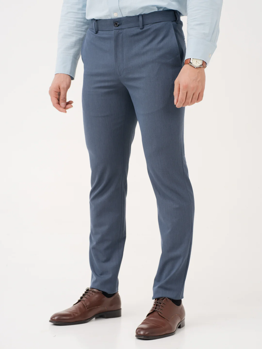 Canyon Blue Twill Luxury Stretch Pants - Image 10