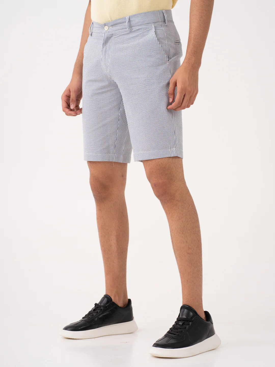 Captain Navy Stripes Seersucker Chino Shorts - Image 10