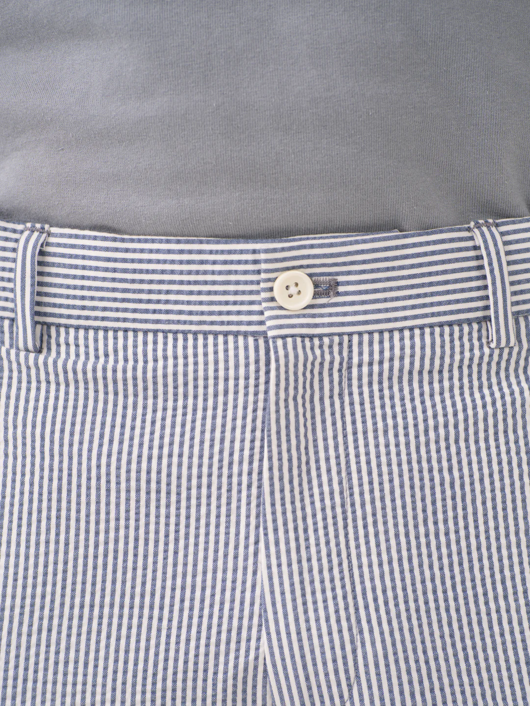 Captain Navy Stripes Seersucker Chino Shorts - Image 11
