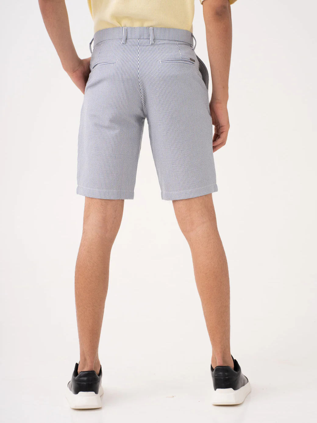 Captain Navy Stripes Seersucker Chino Shorts - Image 8