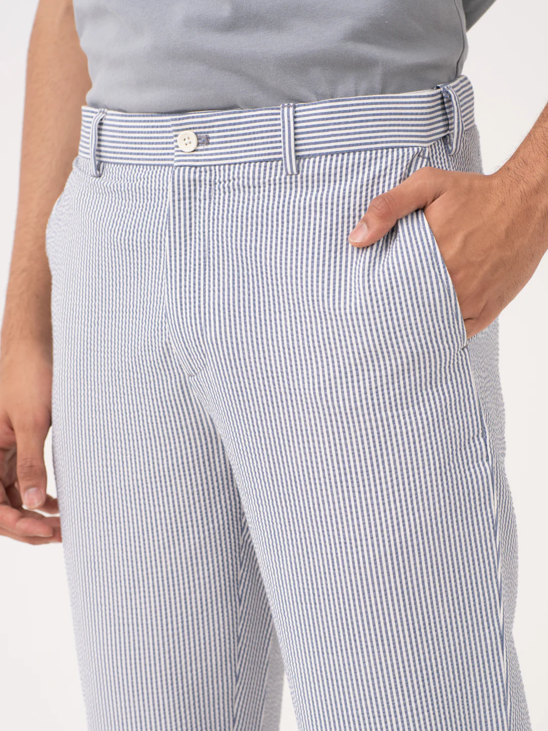 Captain Navy Stripes Seersucker Pants - Image 3