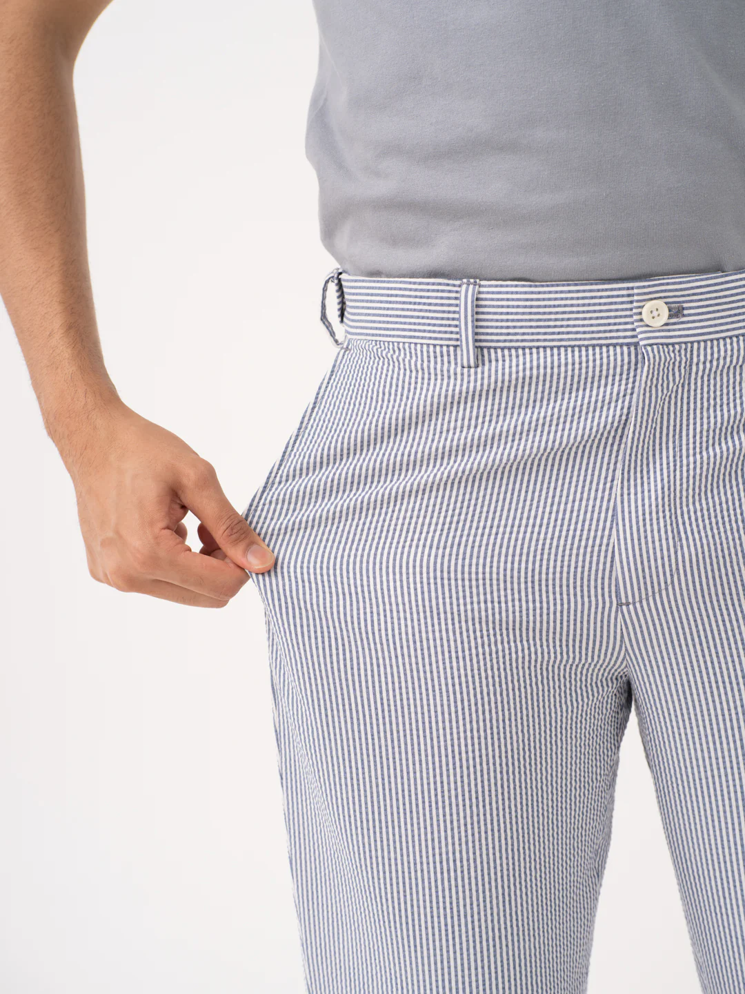 Captain Navy Stripes Seersucker Pants - Image 5